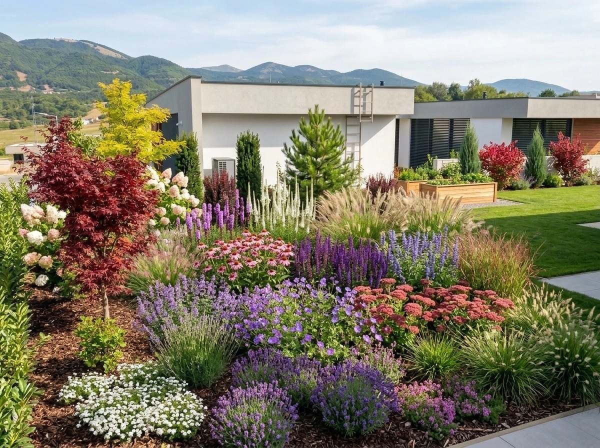 Landscape design in Eco Natural Garden style — Yard by GenRoom AI
