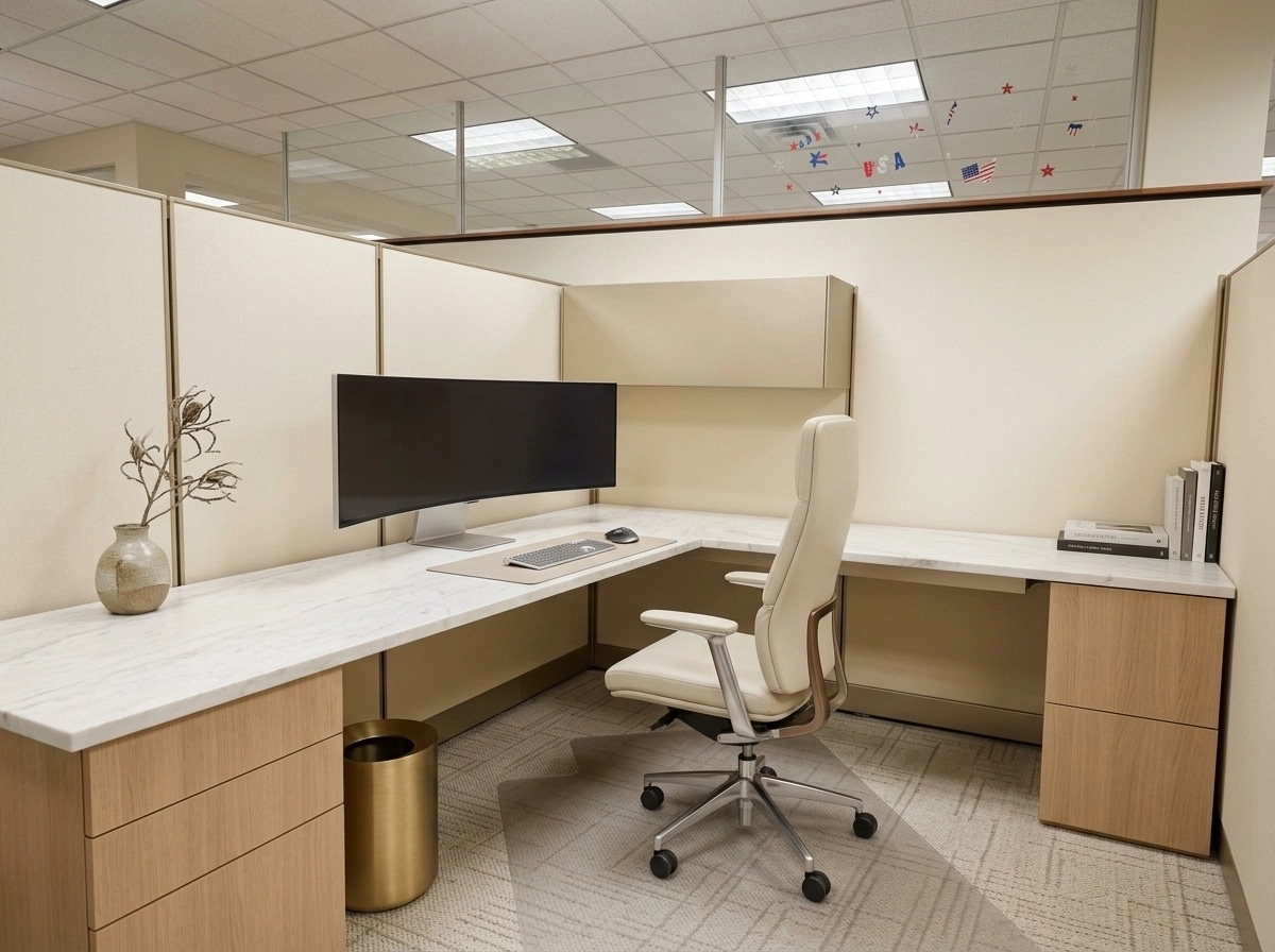 Minimalism Office design — interior photo by GenRoom AI