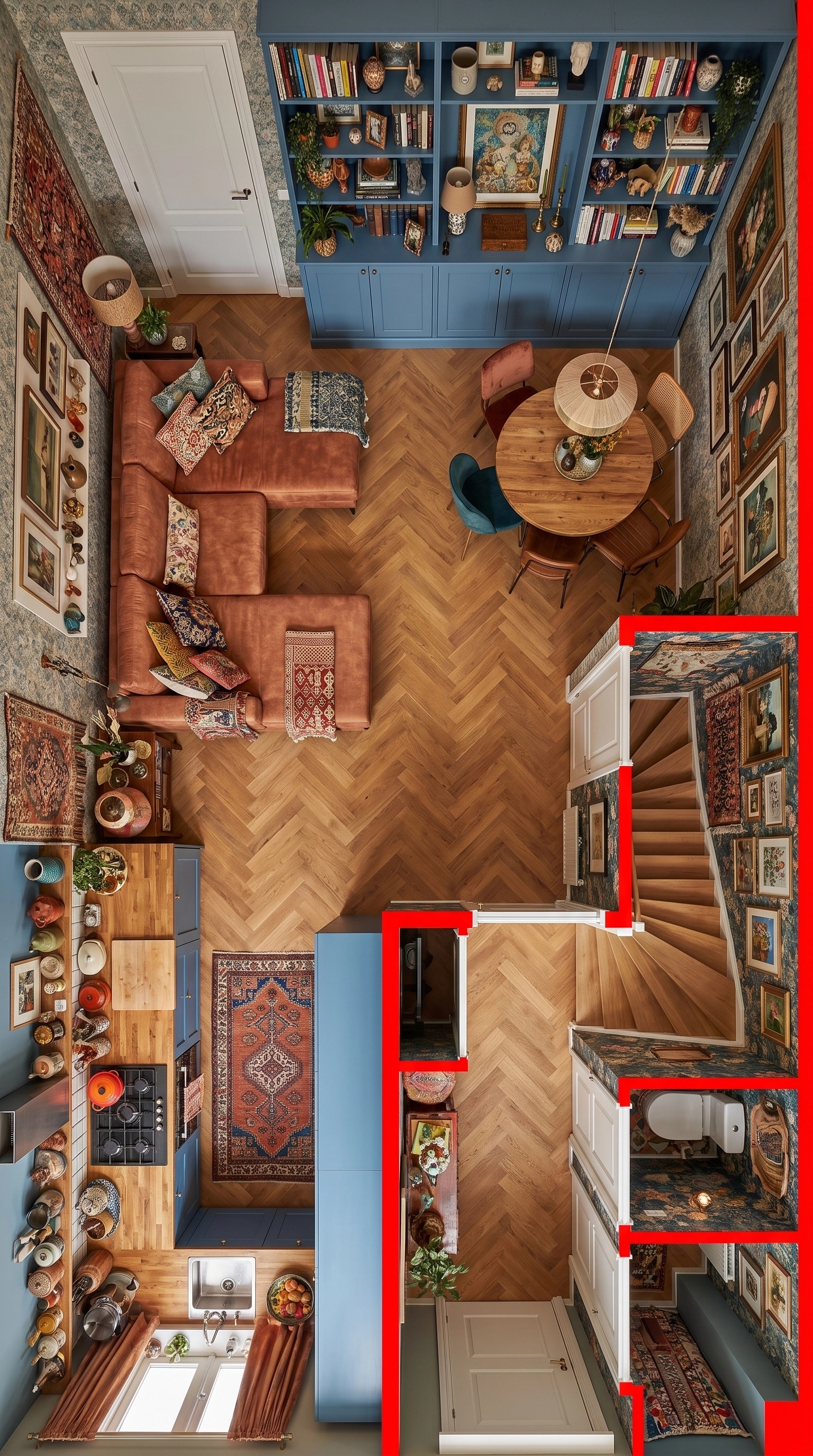 Maximalist Sala de Estar design — interior photo by GenRoom AI
