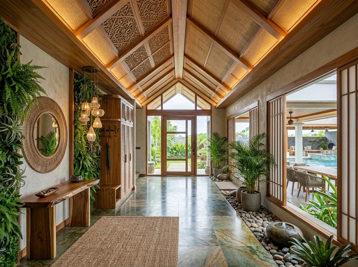 Biophilic Hallway design — interior photo by GenRoom AI