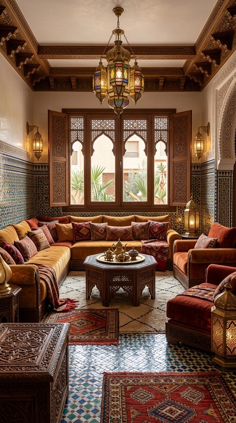 Interior design in Arabian / Moroccan style — Living Room by GenRoom AI