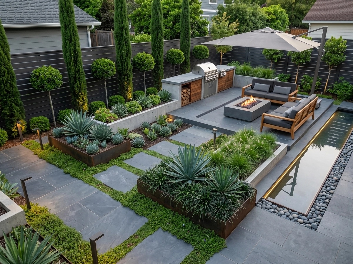 Contemporary Yard Yard design — yard photo by GenRoom AI