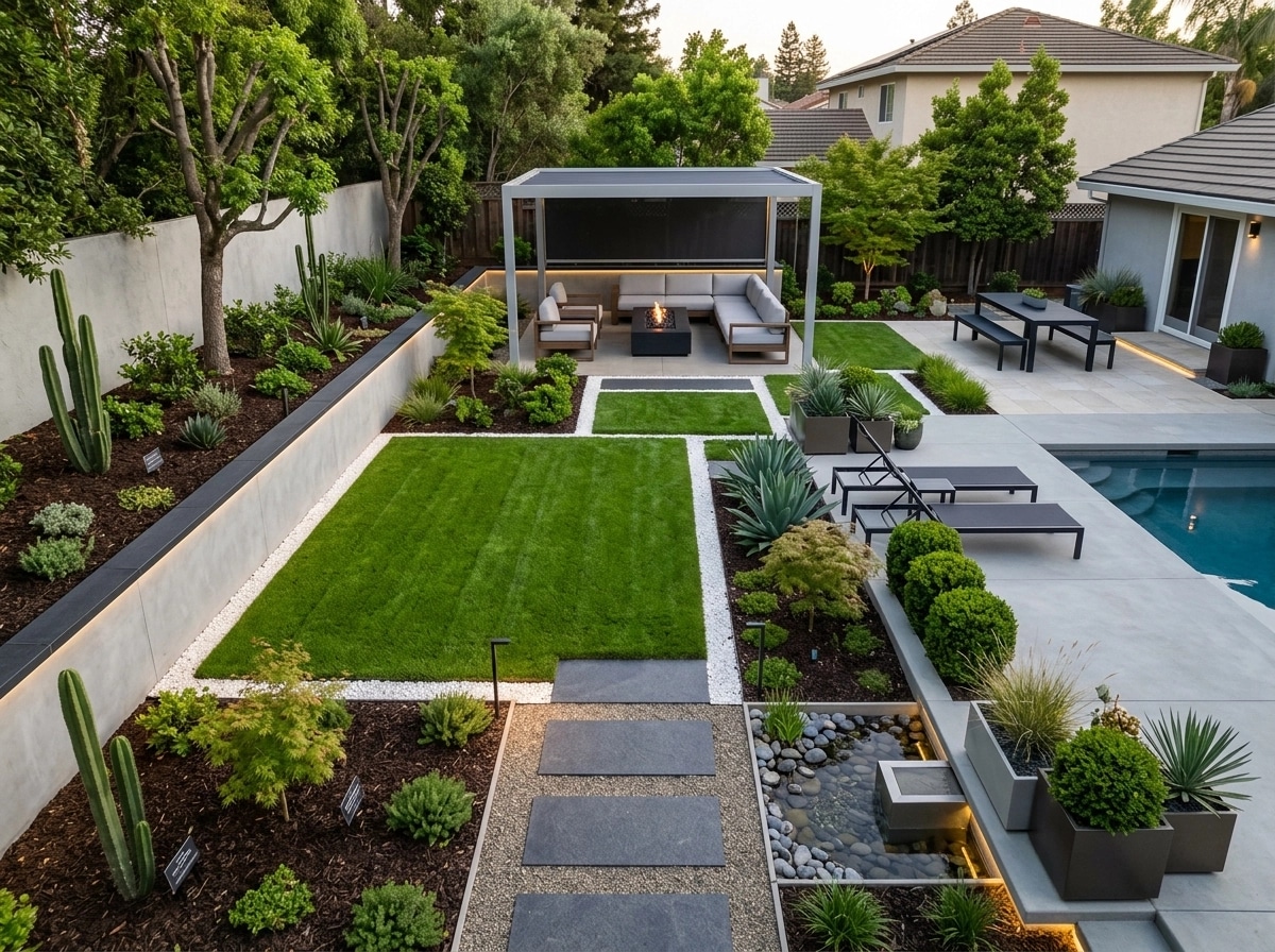 Landscape design in Minimalist Yard style — Yard by GenRoom AI