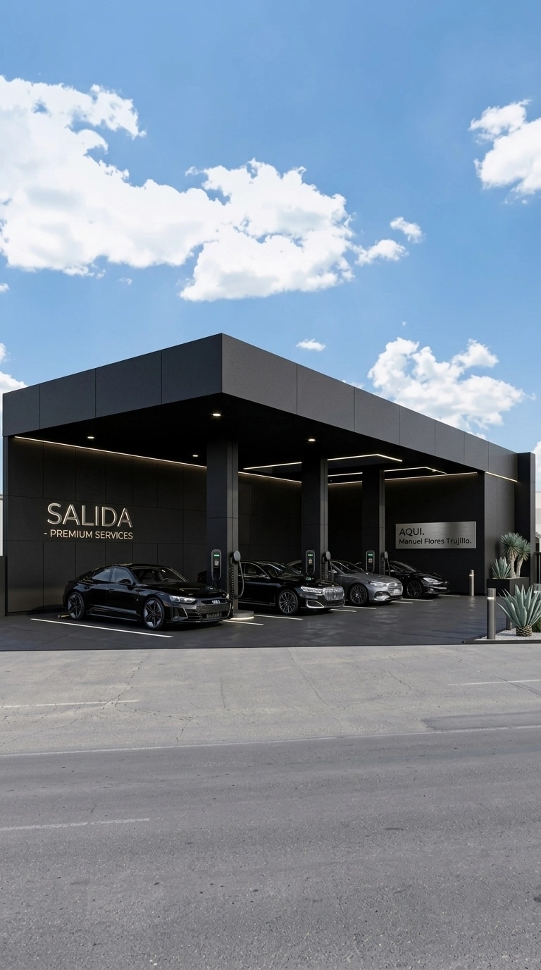 Facade design in Blacktec Facade style — Facade by GenRoom AI