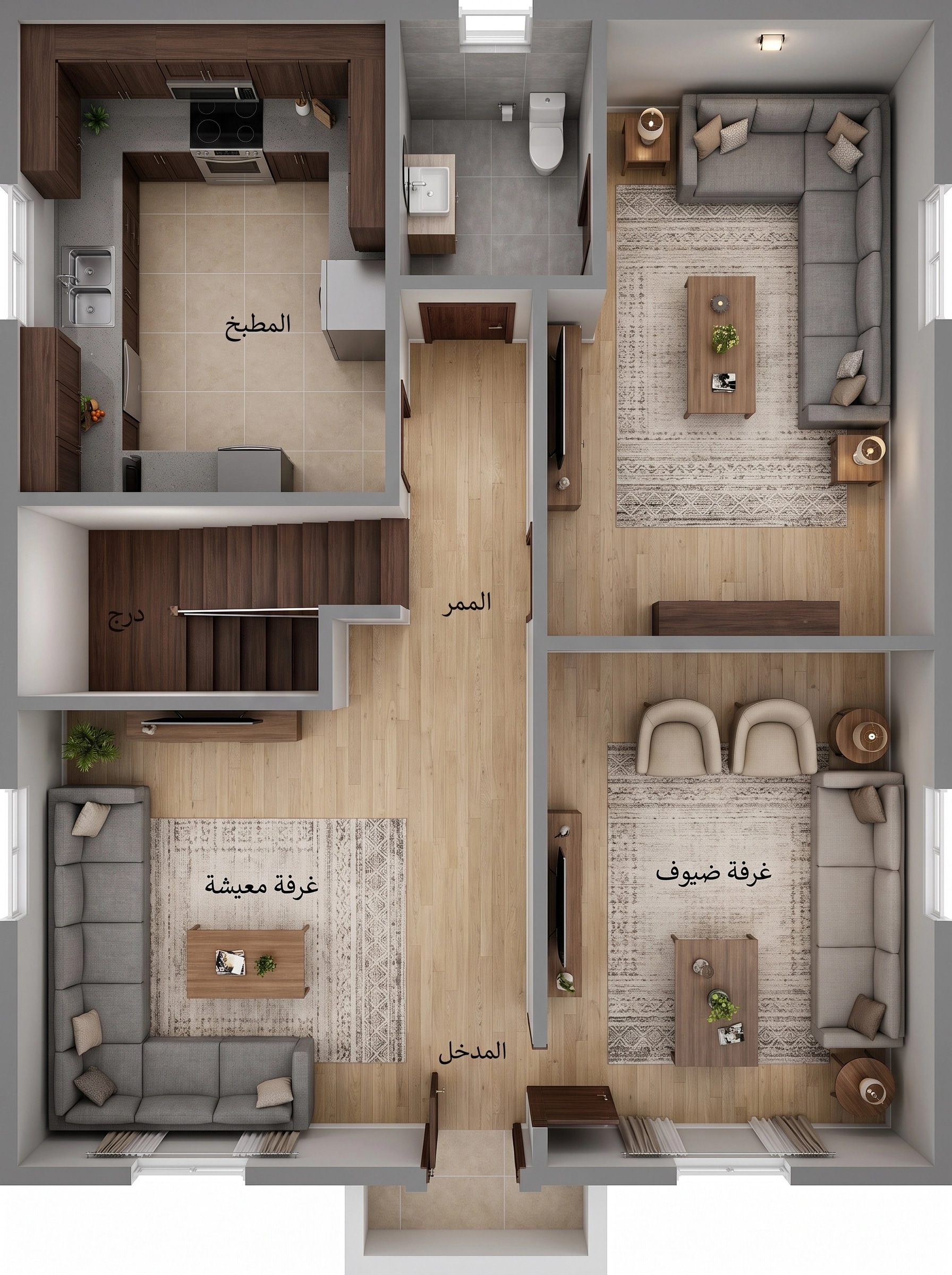 Interior design in Contemporary style — Living Room by GenRoom AI