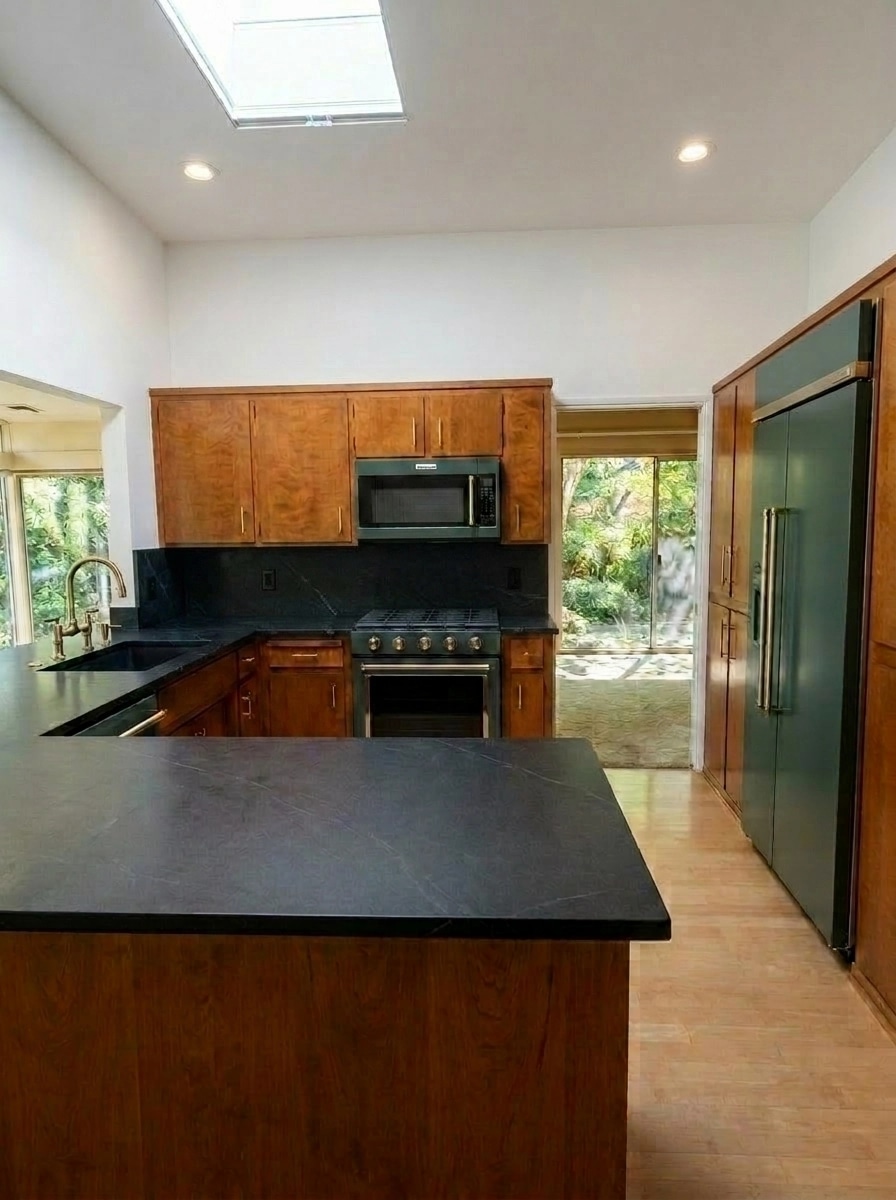 Kitchen interior in Mid-Century Modern style — photo by GenRoom AI