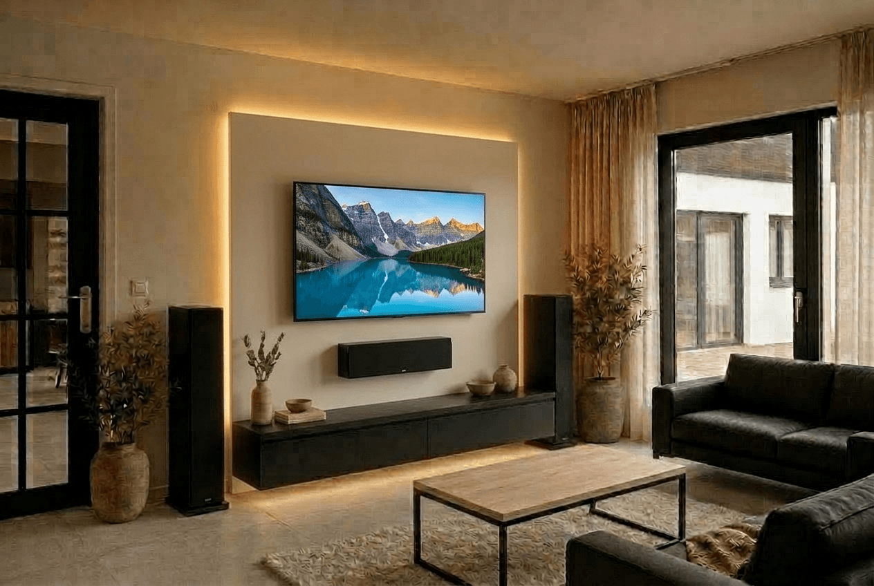 Japandi Living Room design — interior photo by GenRoom AI