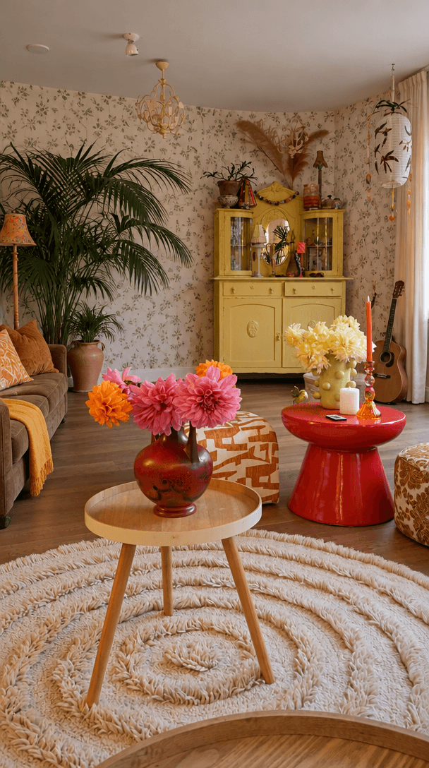 Interior design in Bohemian style — Living Room by GenRoom AI