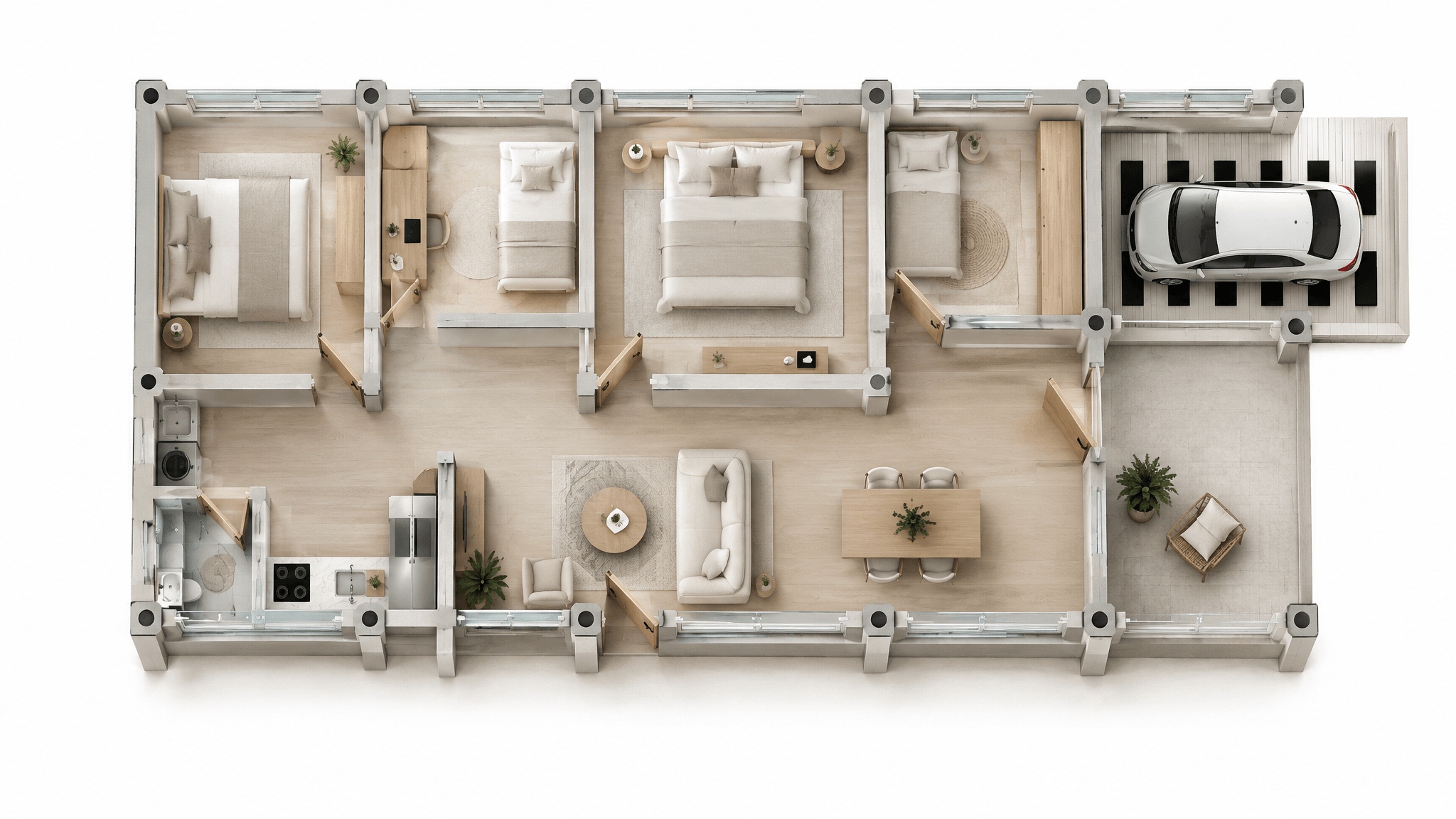 Interior design in Minimalism style — Living Room by GenRoom AI