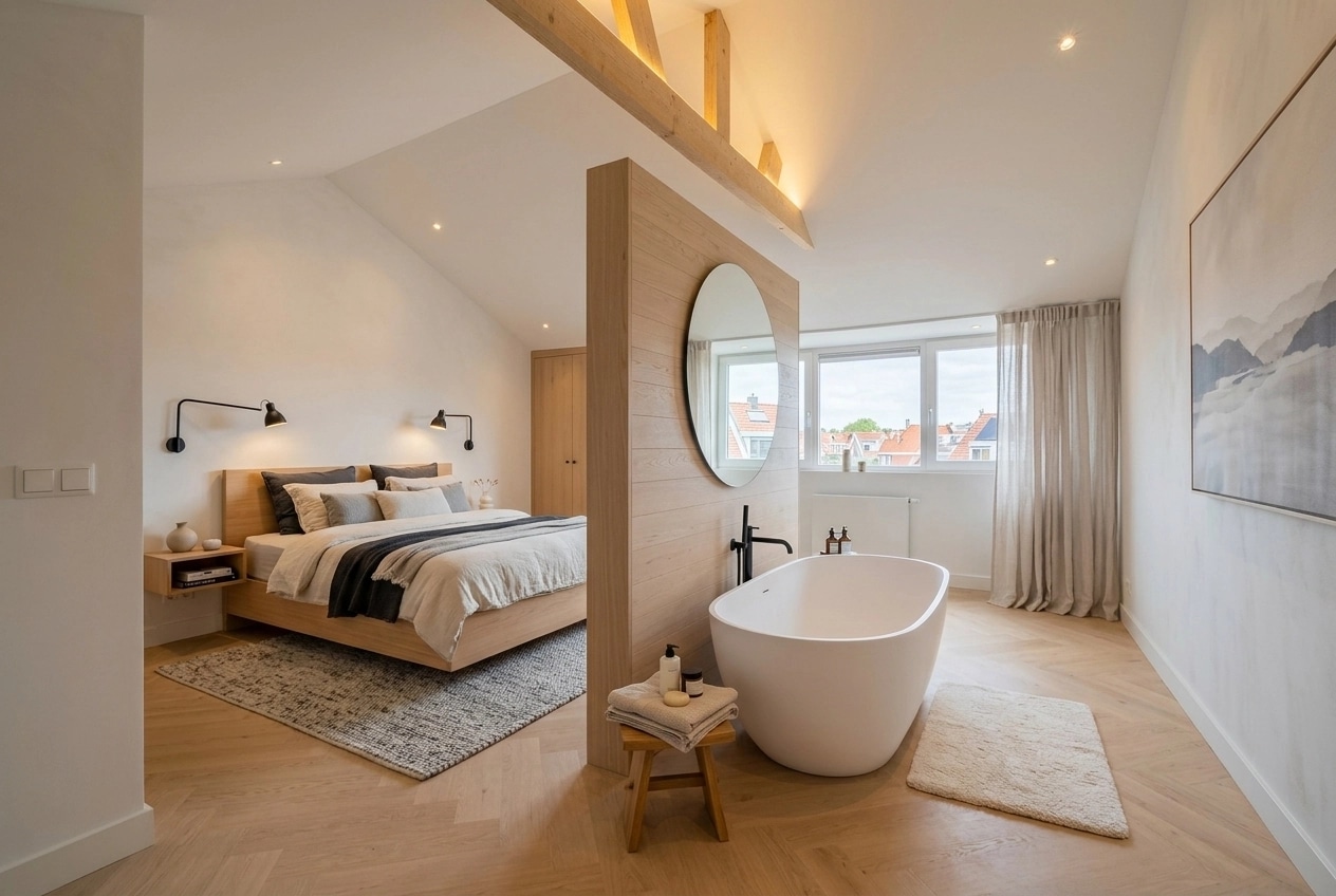 Interior design in Scandinavian style — Bedroom by GenRoom AI