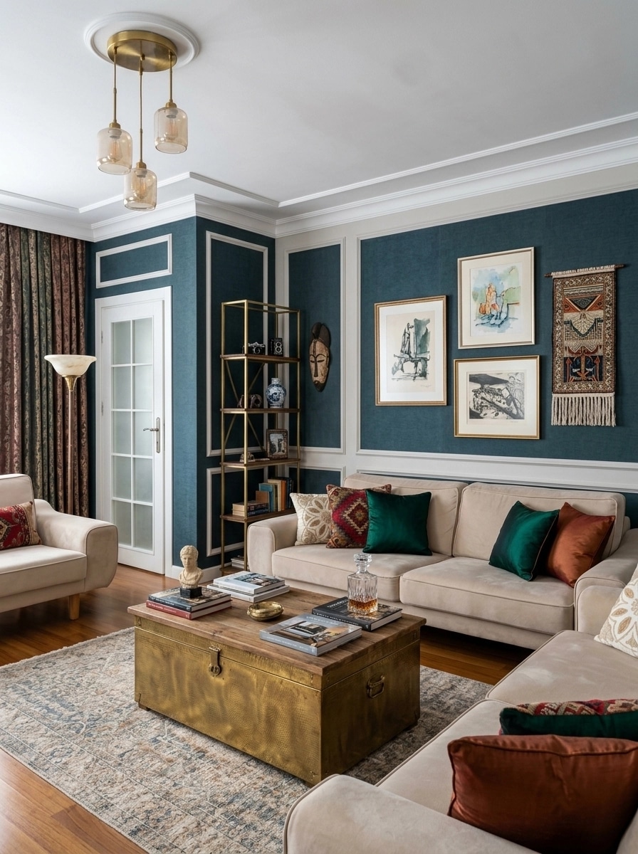 Interior design in Eclectic style — Living Room by GenRoom AI