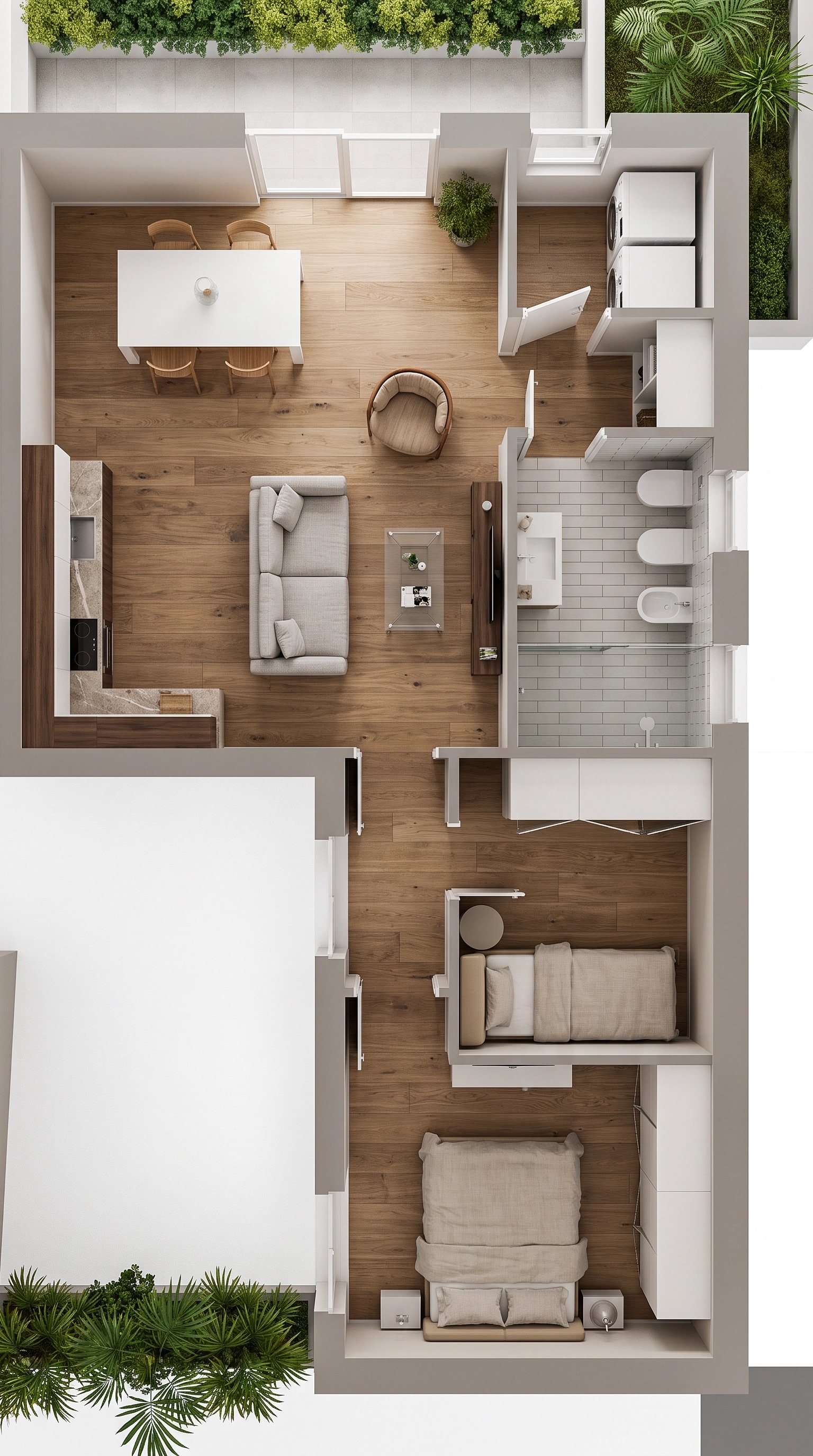 Interior design in Contemporary style — Living Room by GenRoom AI