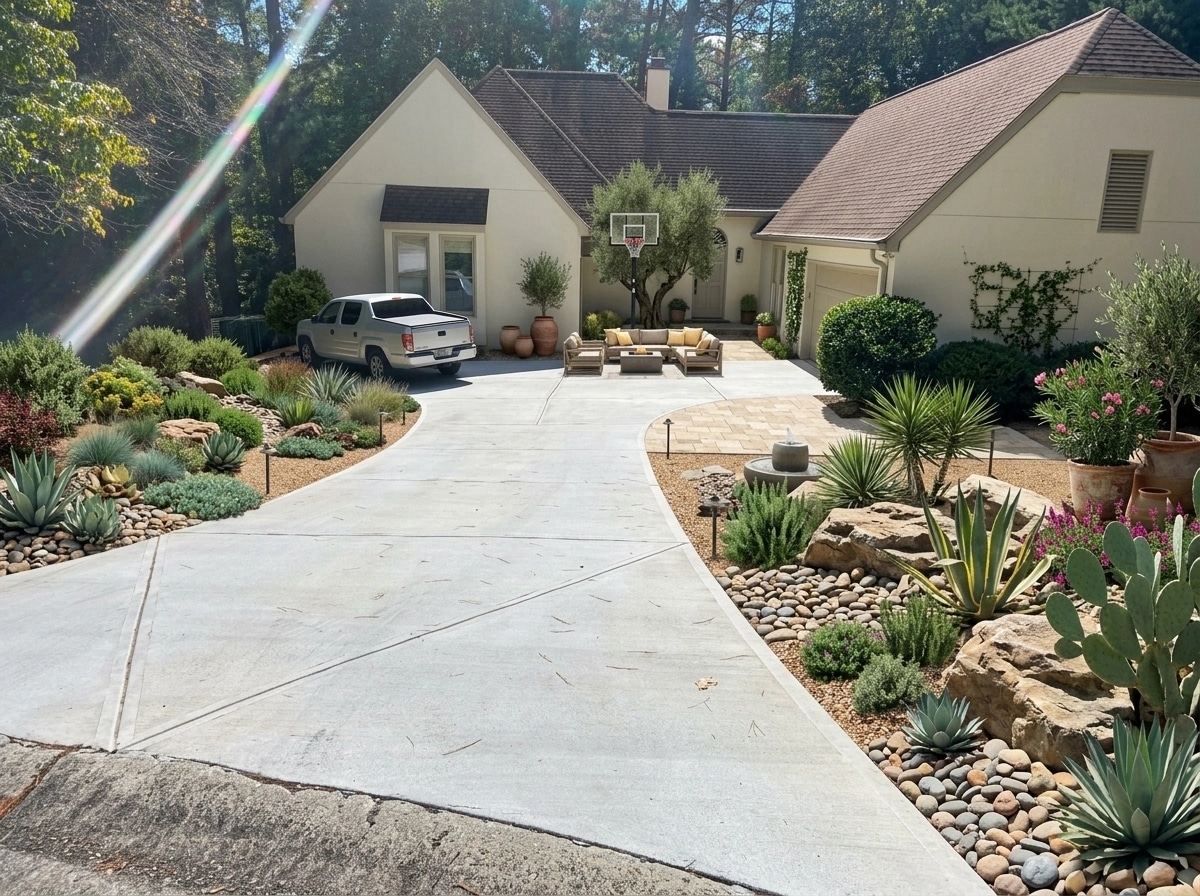 Landscape design in Mediterranean Yard style — Yard by GenRoom AI