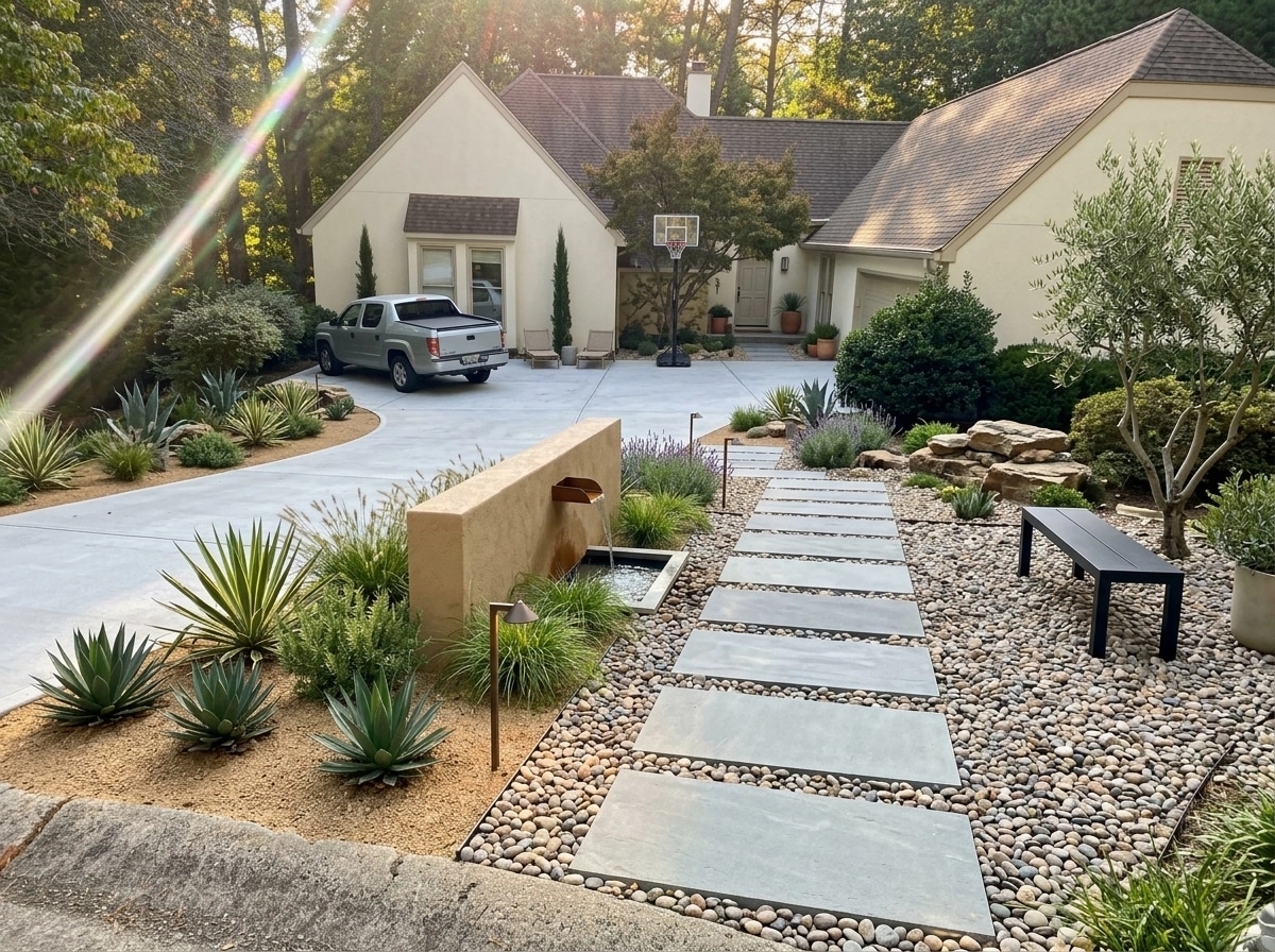 Landscape design in Minimalist Yard style — Yard by GenRoom AI