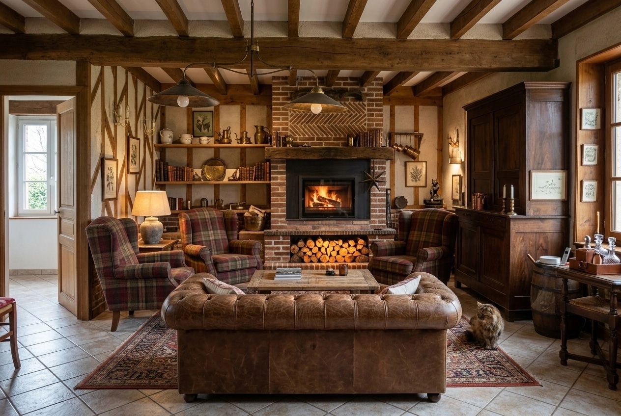 Interior design in Rustic style — Living Room by GenRoom AI