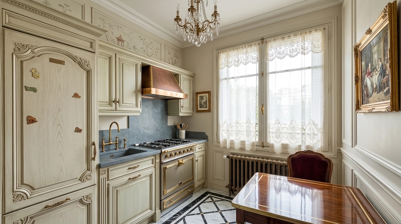 Interior design in French Parisian style — Kitchen by GenRoom AI