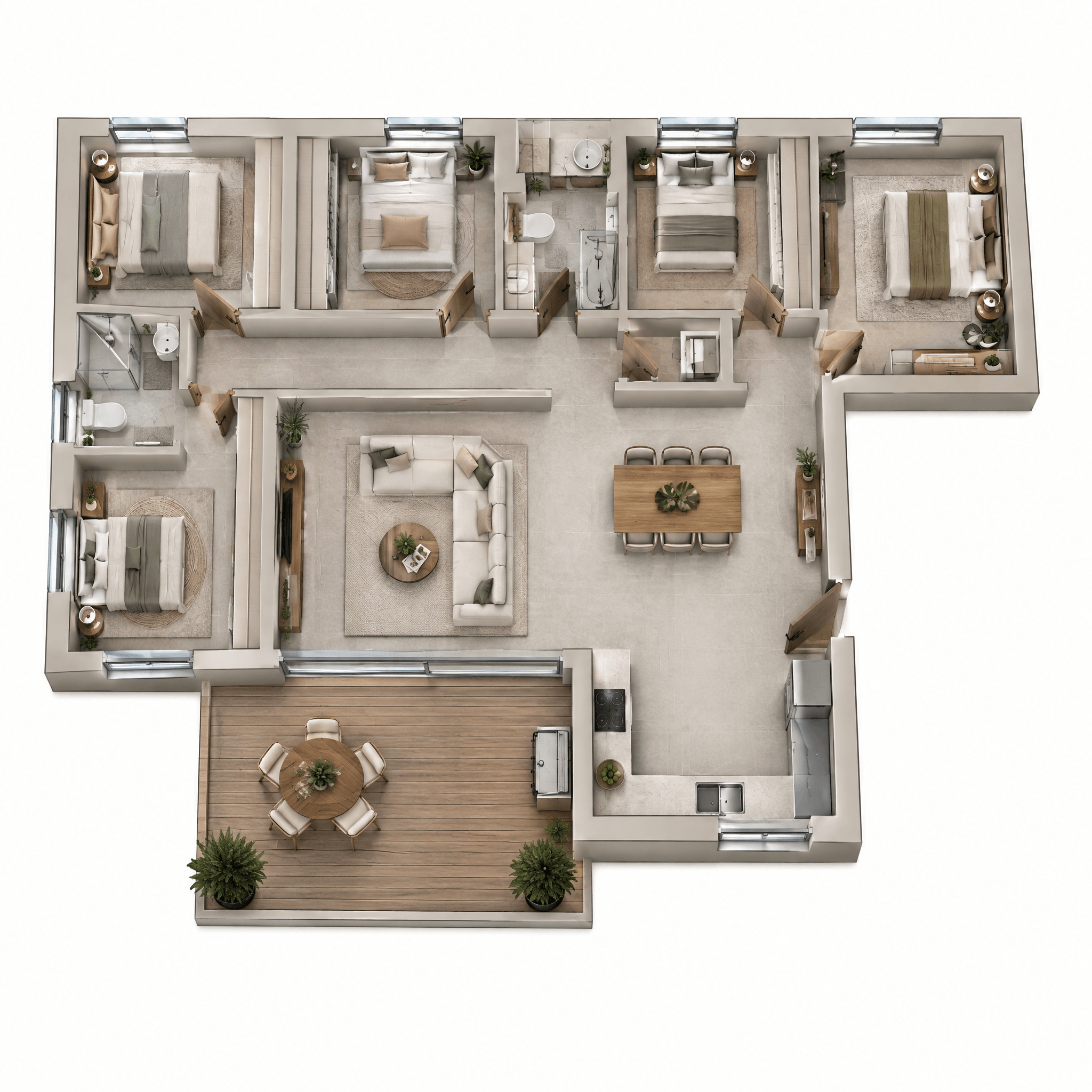Interior design in Contemporary style — Living Room by GenRoom AI