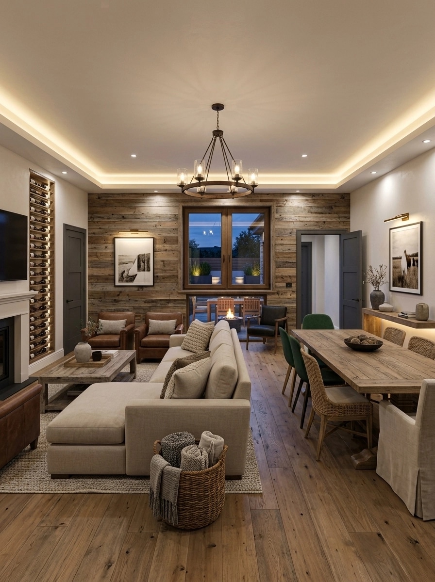Modern Farmhouse Living Room design — interior photo by GenRoom AI