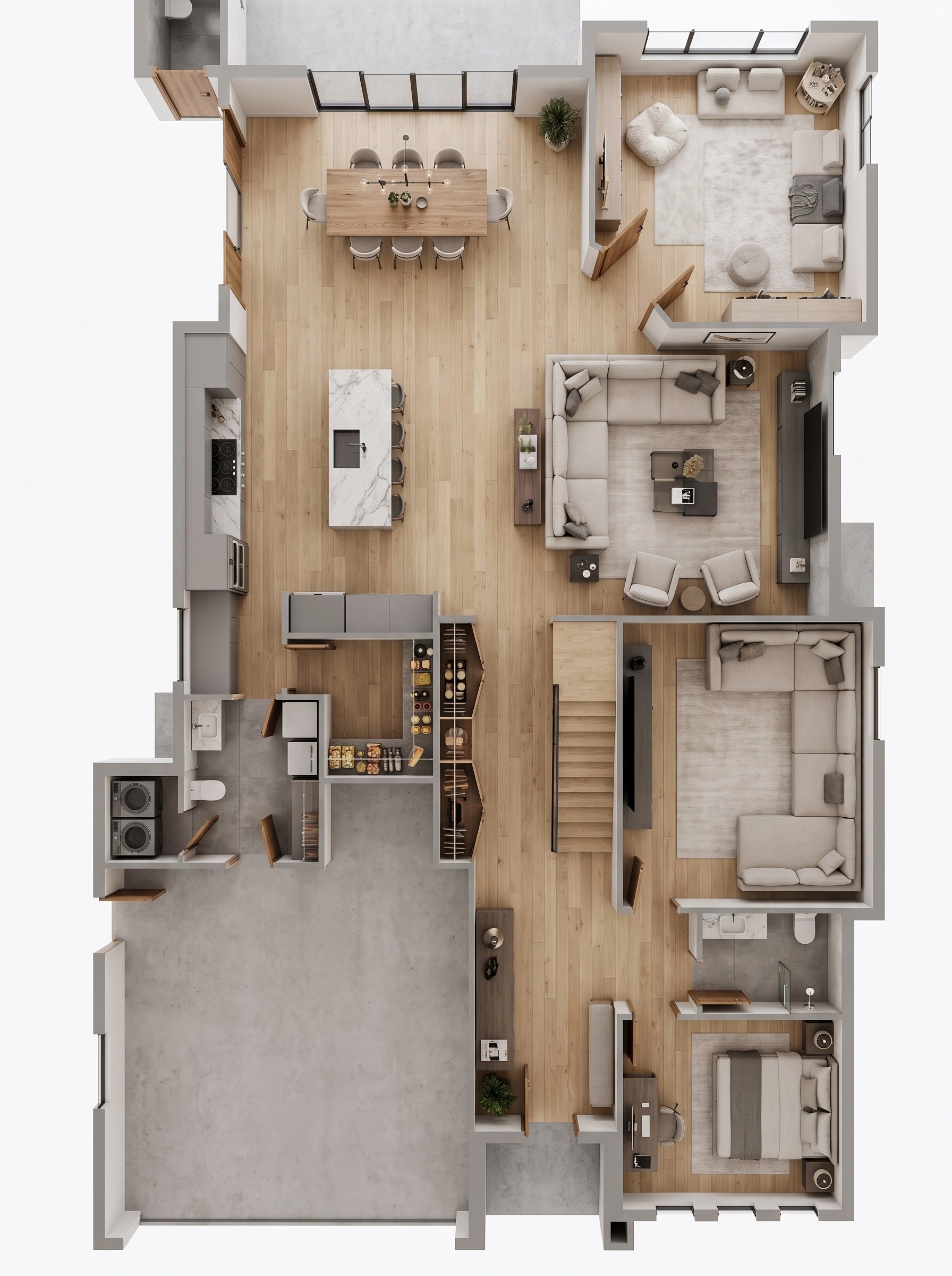 Interior design in Contemporary style — Living Room by GenRoom AI