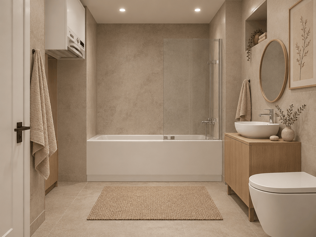 Interior design in Japandi style — Bathroom by GenRoom AI