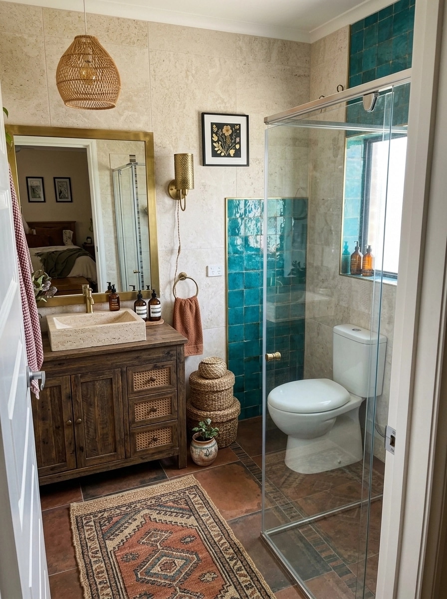 Interior design in Bohemian style — Bathroom by GenRoom AI
