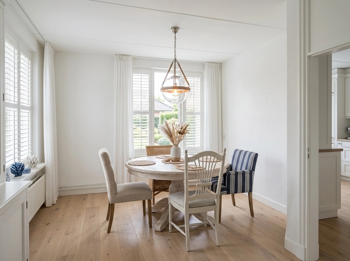 Interior design in Coastal / Hamptons style — dining_room by GenRoom AI