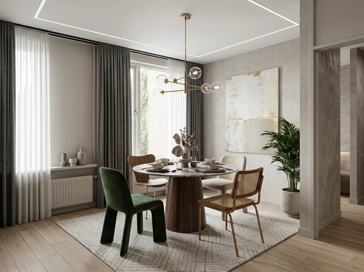 Interior design in Contemporary style — dining_room by GenRoom AI