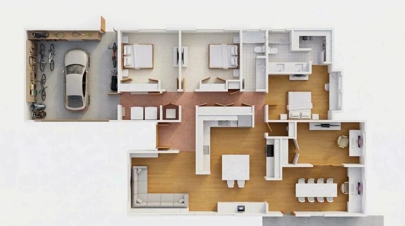 Interior design in Scandinavian style — Living Room by GenRoom AI