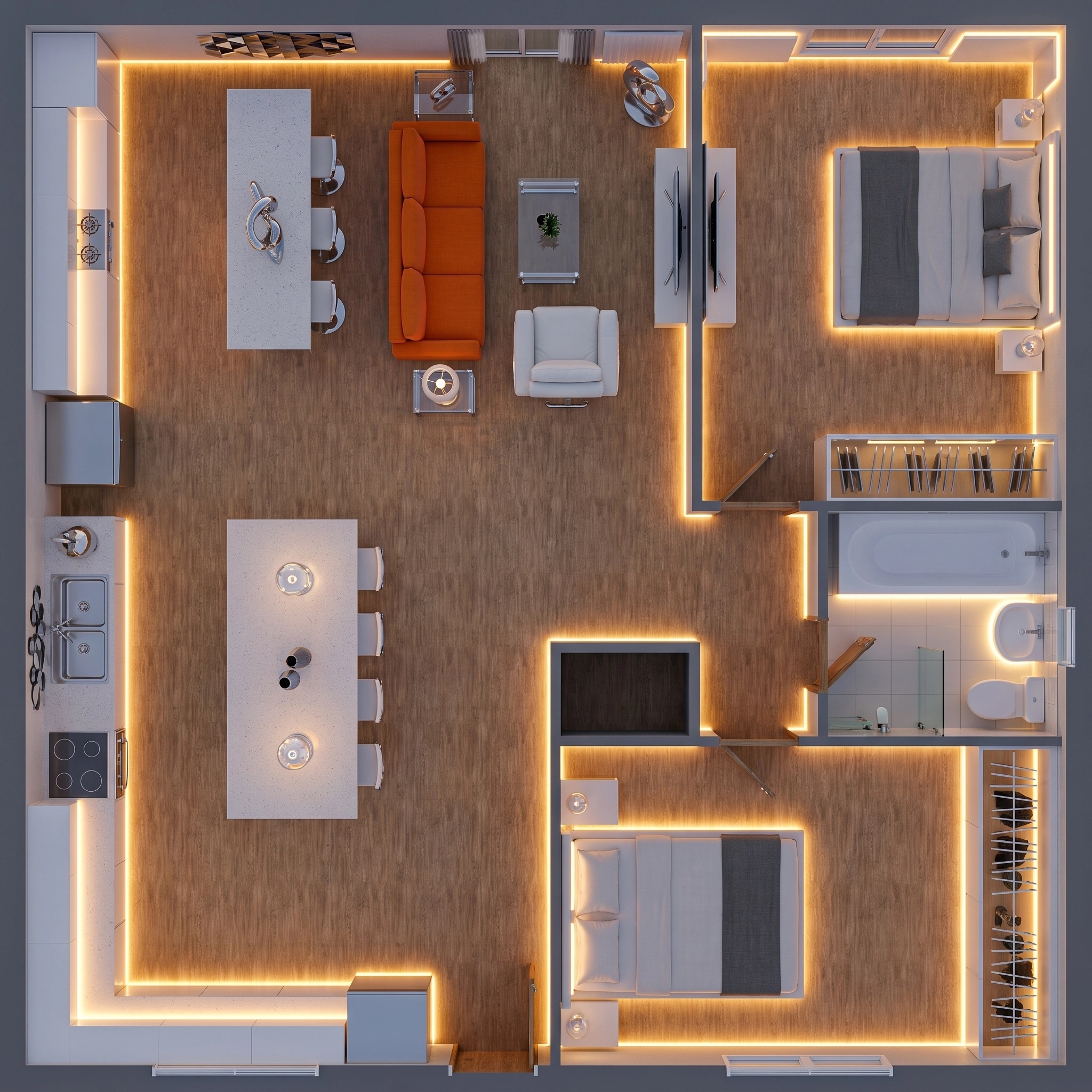 Interior design in Contemporary style — Living Room by GenRoom AI