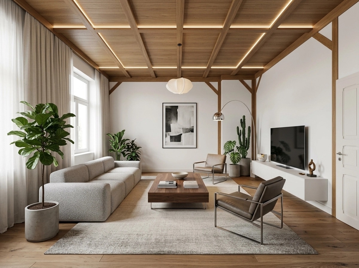 Interior design in Minimalism style — Living Room by GenRoom AI