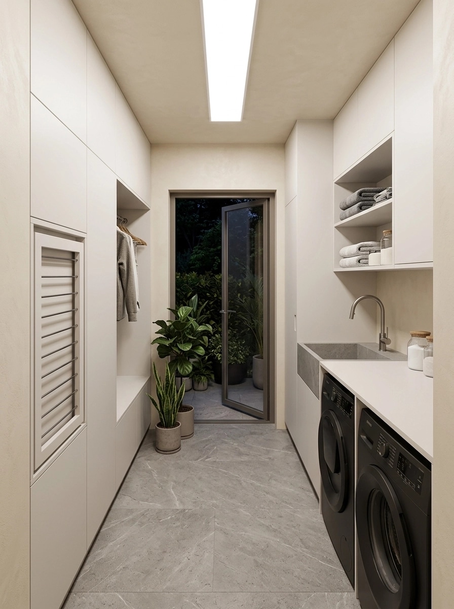 Interior design in Minimalism style — laundry by GenRoom AI