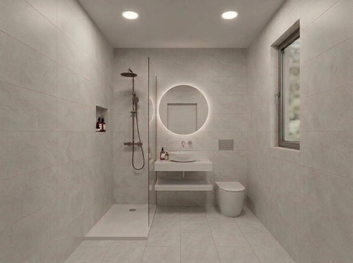 Minimalism Bathroom design — interior photo by GenRoom AI