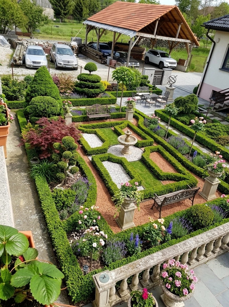 Classic Garden Jardin design — yard photo by GenRoom AI
