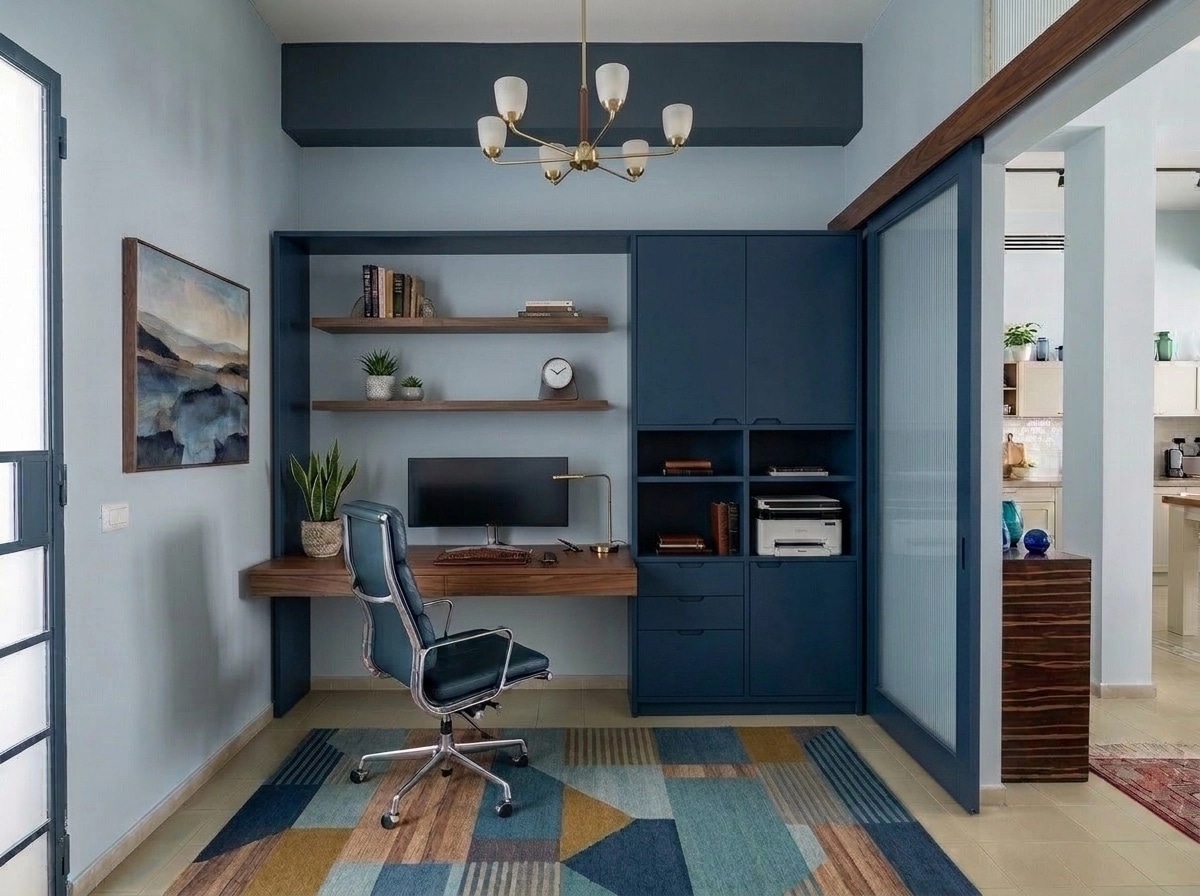 Interior design in Mid-Century Modern style — home_office by GenRoom AI