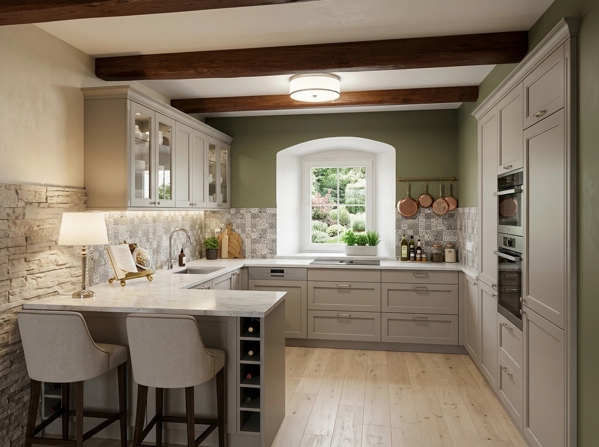Interior design in Transitional style — Kitchen by GenRoom AI