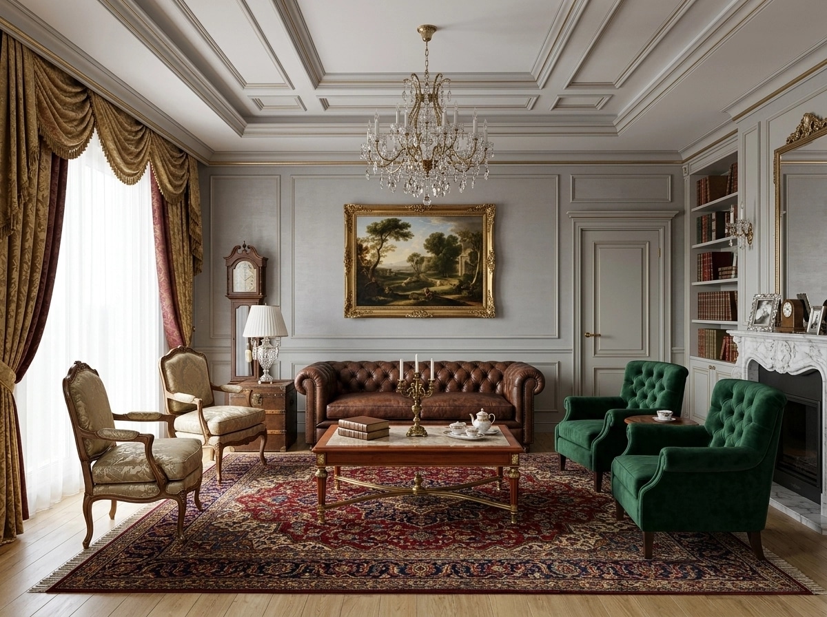 Diseño de interiores en estilo Classic — Salón por GenRoom AI