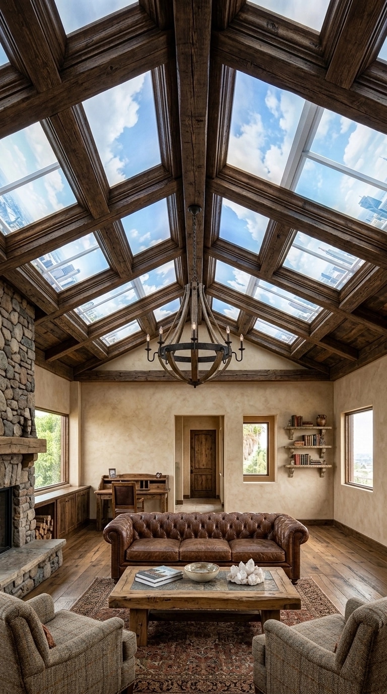 Interior design in Rustic style — Living Room by GenRoom AI