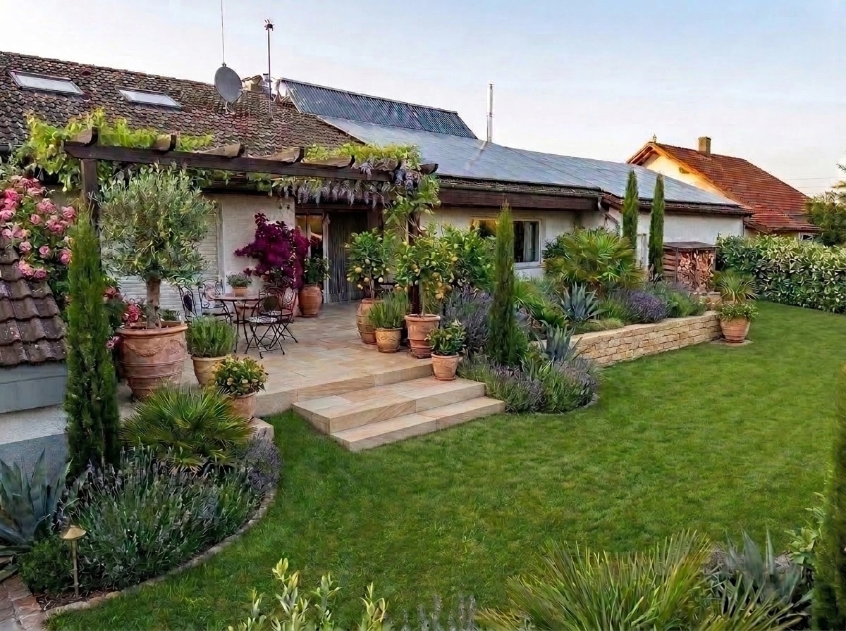 Mediterranean Yard Yard design — yard photo by GenRoom AI