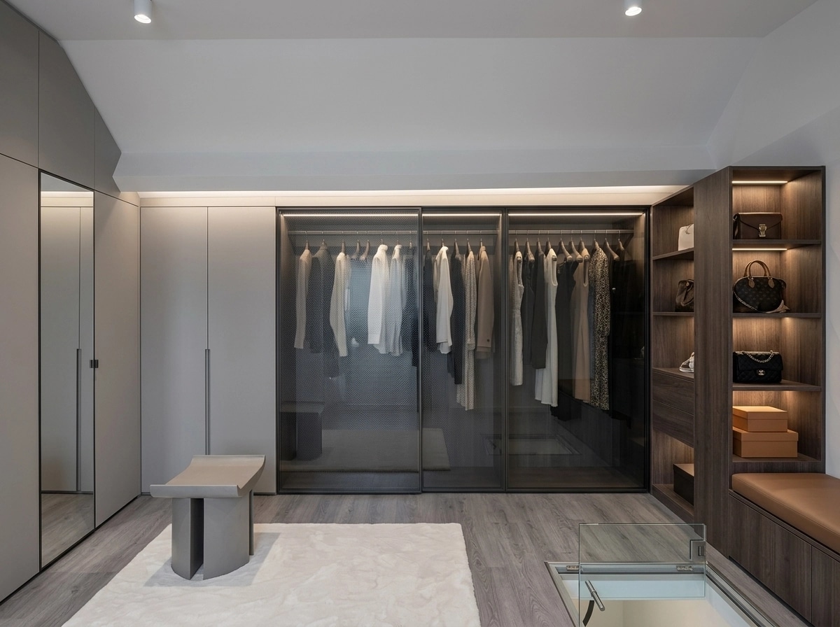 Interior design in Minimalism style — wardrobe by GenRoom AI
