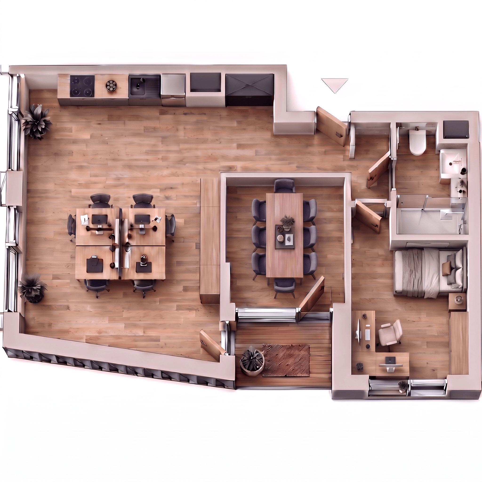Interior design in Contemporary style — Living Room by GenRoom AI