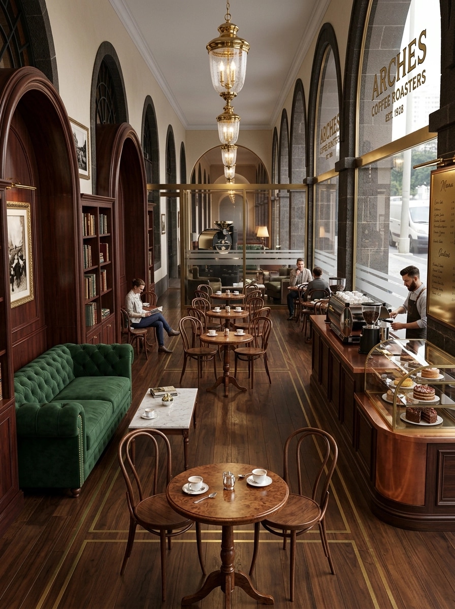 Interior design in Classic style — coffee_shop by GenRoom AI