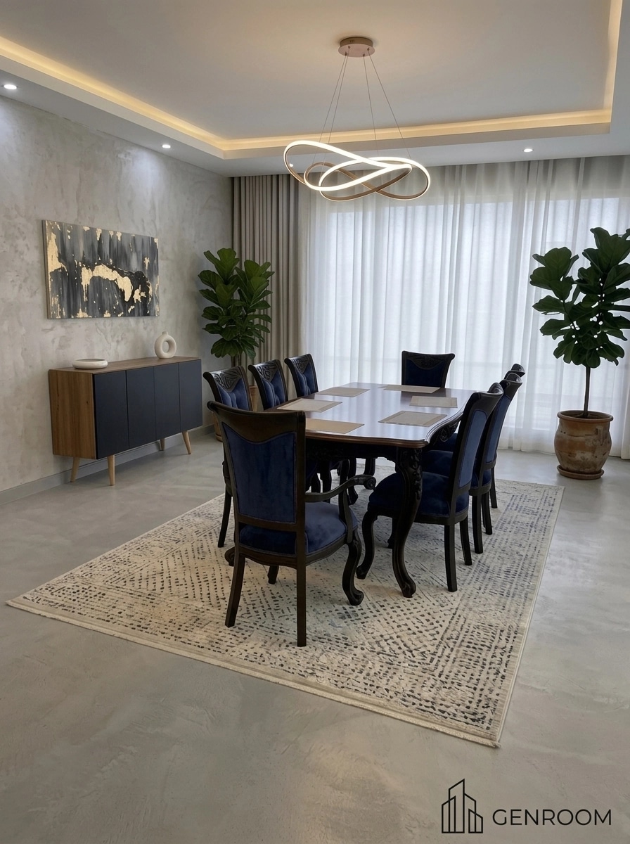 Interior design in Minimalism style — dining_room by GenRoom AI