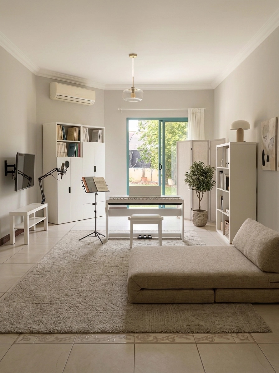 Interior design in Bauhaus style — studio by GenRoom AI