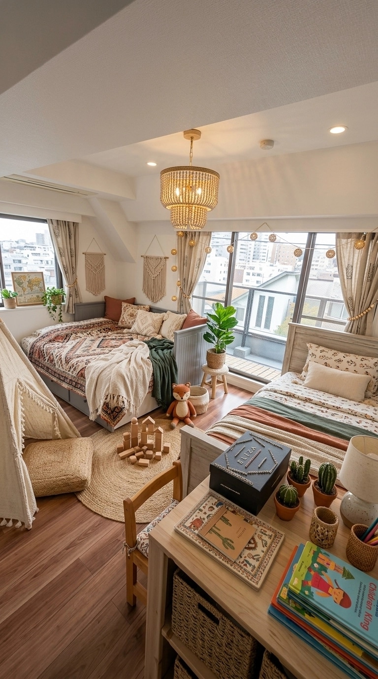 Interior design in Bohemian style — Kids Room by GenRoom AI