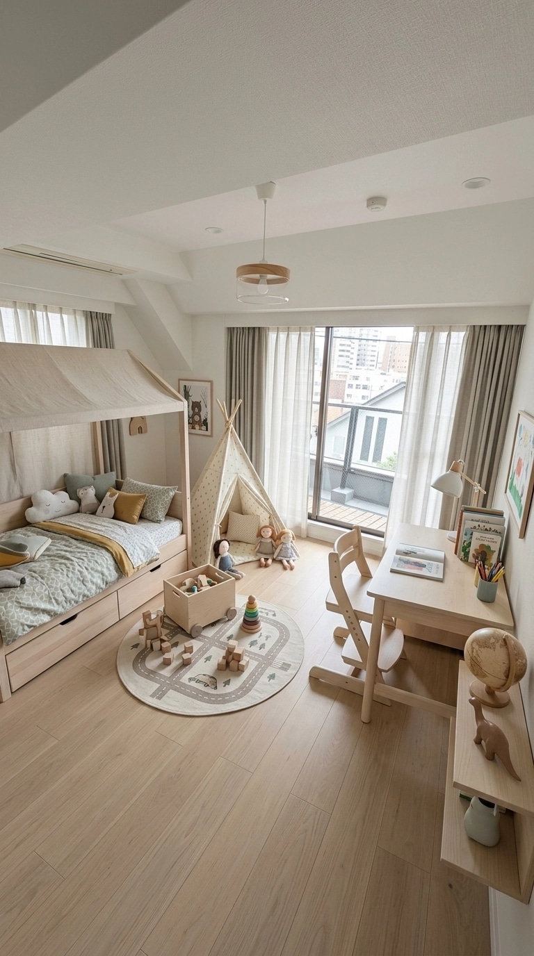 Scandinavian Kids Room design — interior photo by GenRoom AI