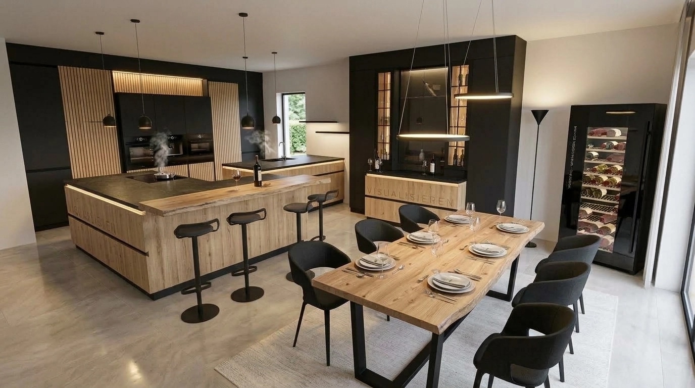 Kitchen interior in no_style style — photo by GenRoom AI