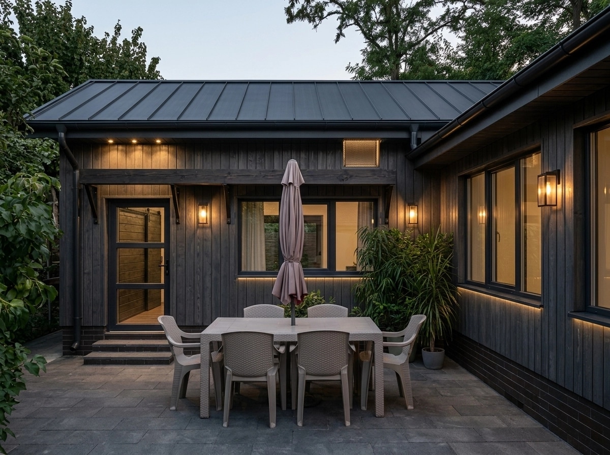Facade design in Barnhouse Facade style — photo by GenRoom AI