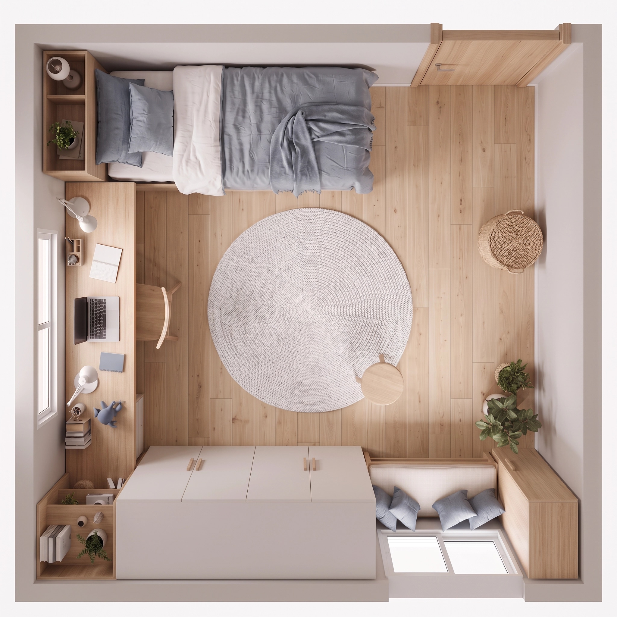 Interior design in Scandinavian style — Living Room by GenRoom AI