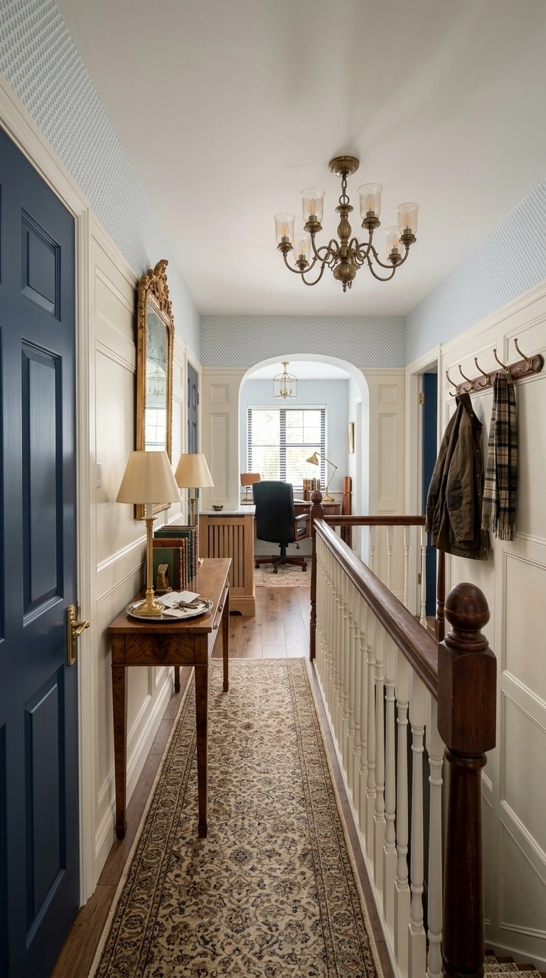 Hallway interior in Eclectic style — photo by GenRoom AI