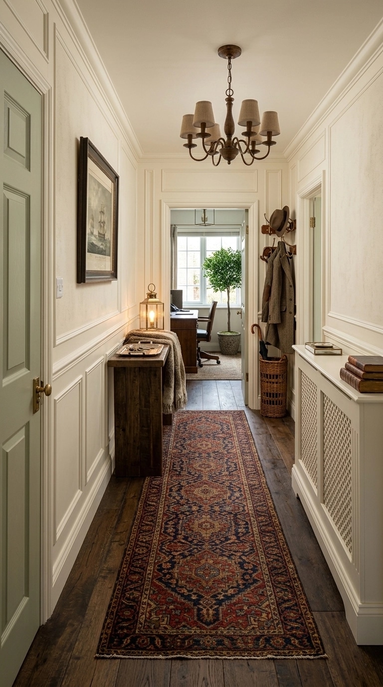 Hallway interior in Rustic style — photo by GenRoom AI